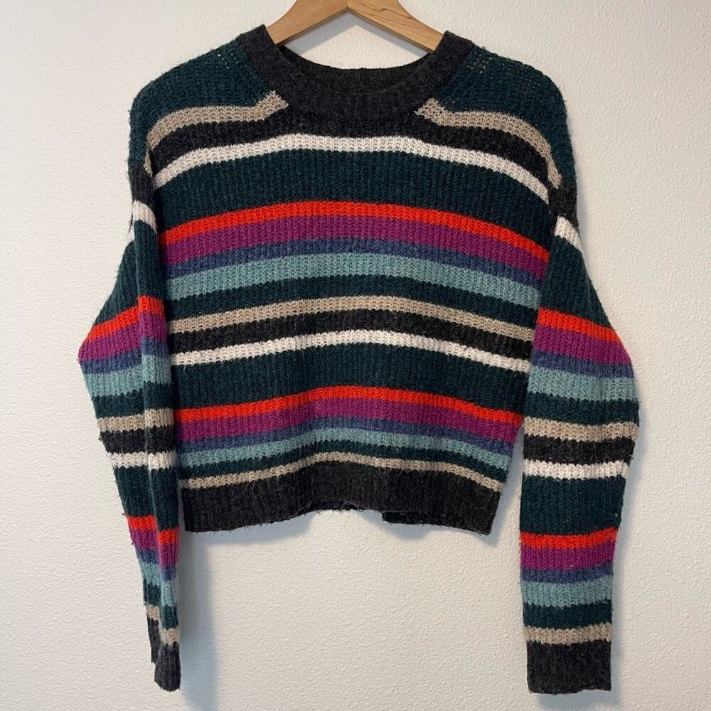 American‎ Eagle Stripes Cropped Knit Sweater Size XS